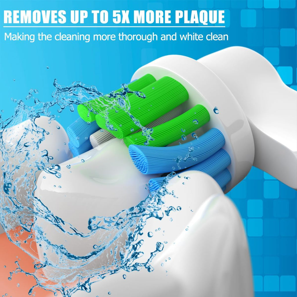 Replacement Heads Compatible with Oral B Braun Electric Toothbrush, Replacement Toothbrush Heads Fit for Oral-b Pro 1000/7500/3000/7000/8000/500, 16 Packs (White)