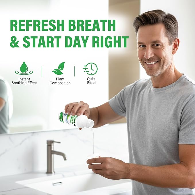 Tonsil Stone Remover, Natural Oral Rinse Liquid wihout Alcohol, Tonsil Stone Mouthwash to Help Soothe Tonsils, Fight Bad Breath