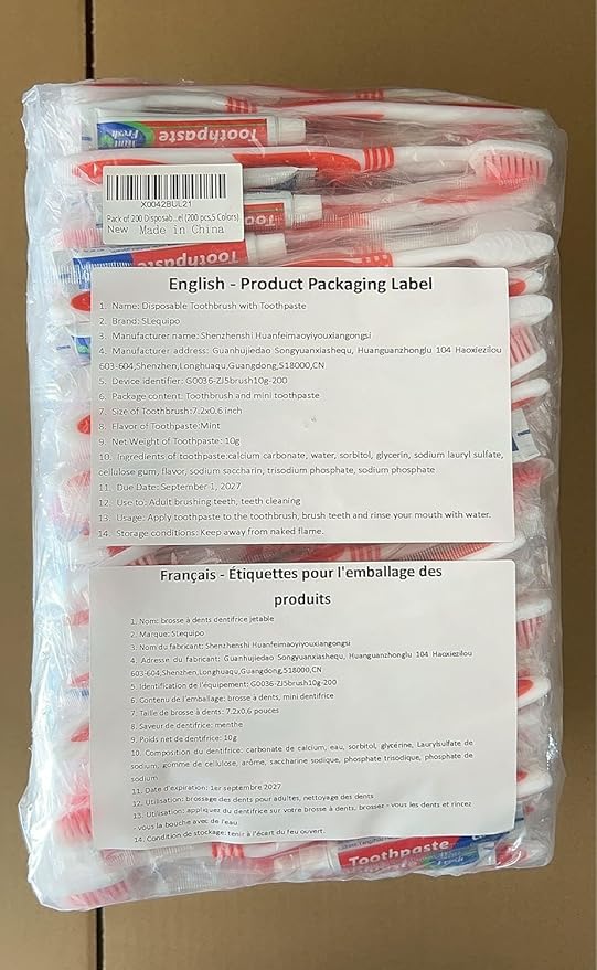 500 Pcs Disposable Toothbrushes with Toothpaste Individually Wrapped, 10g Travel Toothpaste Single Use Manual Toothbrush for Adults Guests Travel Hotel Homeless (5 Colors)