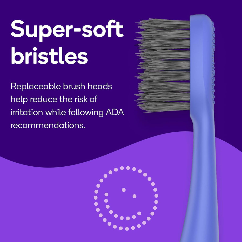 Burst Nova Toothbrush (2 Pack/Pink & Blue) | Sonic Powered Teeth Whitening | Super-Soft Bristles | 18000 VPM | 2 Minute Timer | Aluminum Handle | Replaceable Brush Head | Compact Size | AAA Battery