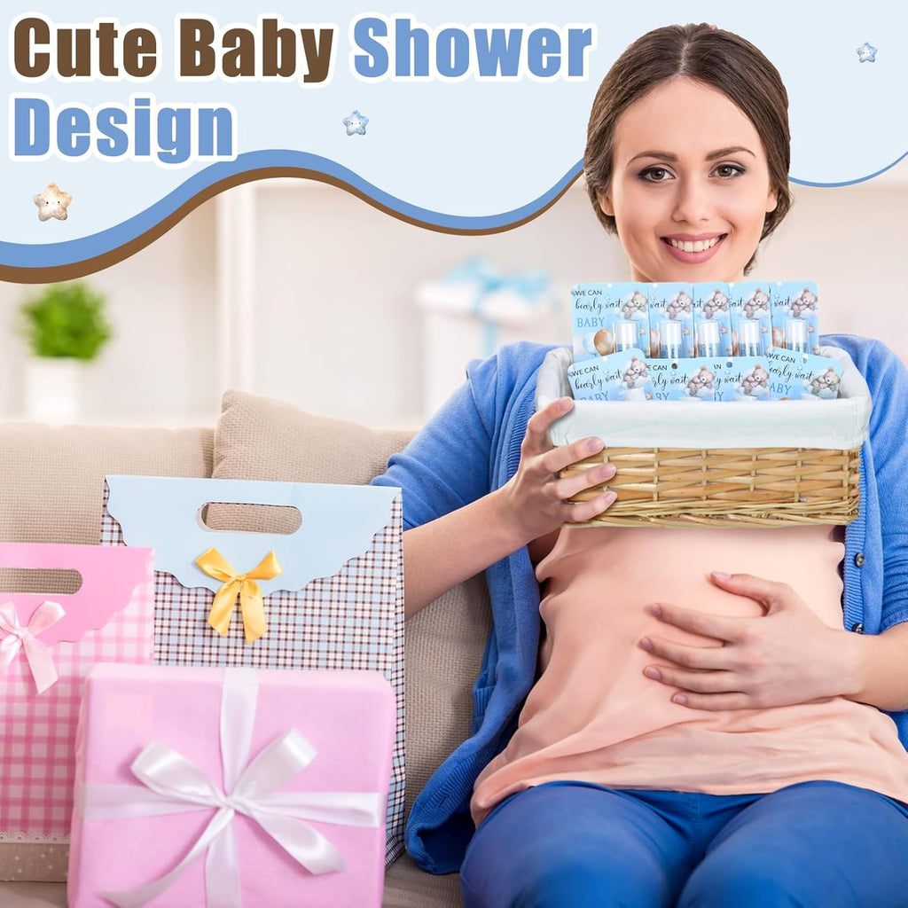 30 Pack Blue Bear Baby Shower Games Prizes Gifts Bulk Bear Lip Balms Favors for Winners Boys Girls Gender Reveal Favors Decorations Halloween Thanksgiving Baby Shower Souvenirs Gift Bags Stuffer