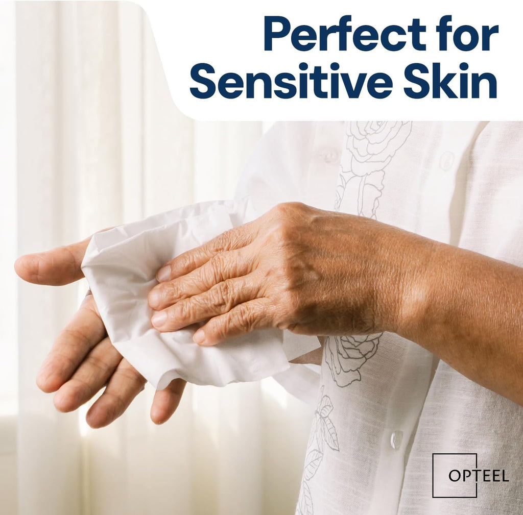 Adult Wipes For Elderly - 8"x13" Extra Large & Soft Wet Wipes for Adults Bathing No-Rinse - Incontinence Disposable Washcloths, Vitamin E & Aloe Infused for Men & Women 240ct (4 Packs of 60)