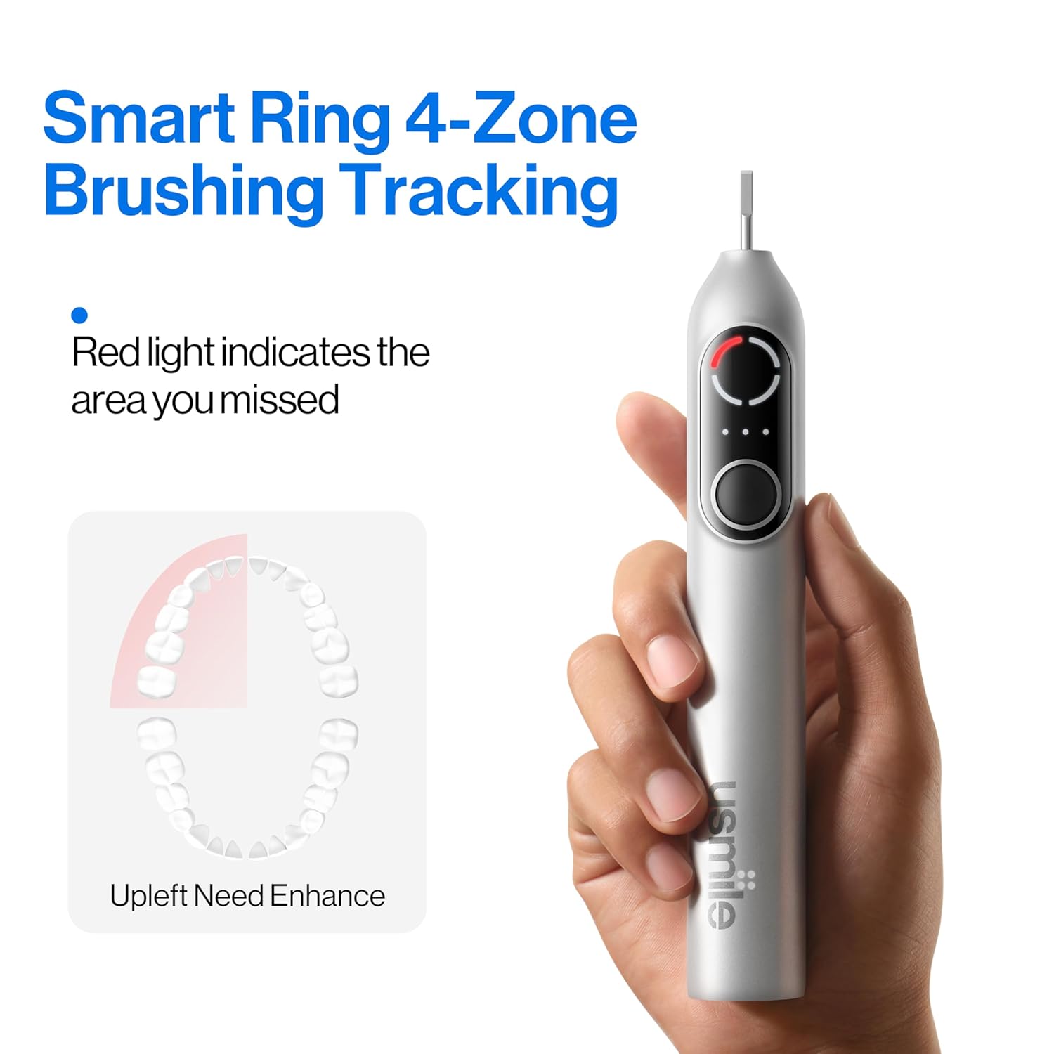 usmile P20 PRO Oscillating-Vibrating Electric Toothbrush, Electric Toothbrush for Adults, Rechargeable Travel Powered Toothbrush with Timer, 90-Day Battery Life