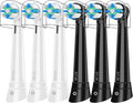 iO Replacement Heads Compatible with Oral B iO, for Oral B iO 2/3/4/5/6/7/8/9/10 Series Electric Toothbrushes, Medium Softness for Protect Teeth and Gums, 3 Black and 3 White