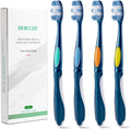Medium, Spiral, Wavy Head Adult Toothbrush deep Cleaning to Remove Smoke and Tea Stains 4-Piece Set.