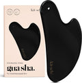 Kitsch Stainless Steel Gua Sha Facial Tools - Lymphatic Drainage Massager for Face & Chin, Jawline Shaper, Double Chin Reducer, Guasha Tool for Face Massager, Skin Care Tools - Matte Black