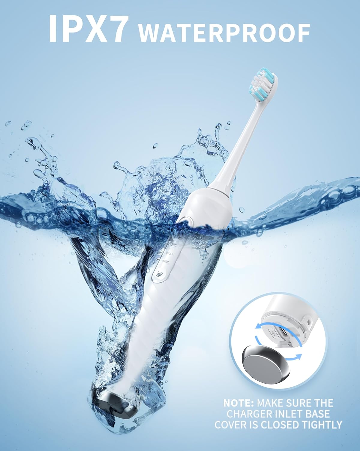 Electric Toothbrush with Water Flosser – 2-in-1 Teeth Cleaning Kit, Electric Toothbrush and flosser Combo，Toothbrush with 3 Cleaning Modes, Portable Water flosser Design for Home & Travel (White)