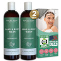 SoCal Suds & Company 12oz Organic Shea Butter Hand & Body Wash- Peppermint- 2 Pack