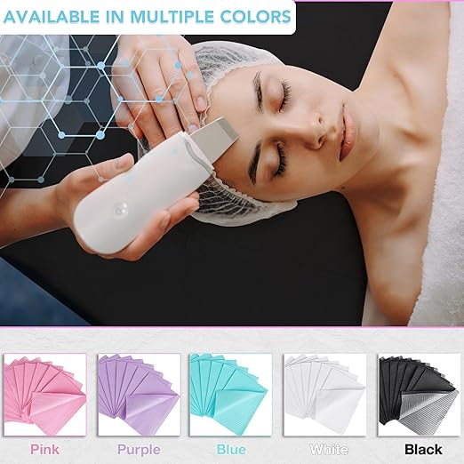 200 Pack Disposable Dental Bibs 13"x18", 3-Ply Waterproof Tattoo Bibs Sheet for Nail Salon, Dental Clinic, Feeding, Tattoo Shop (Black)