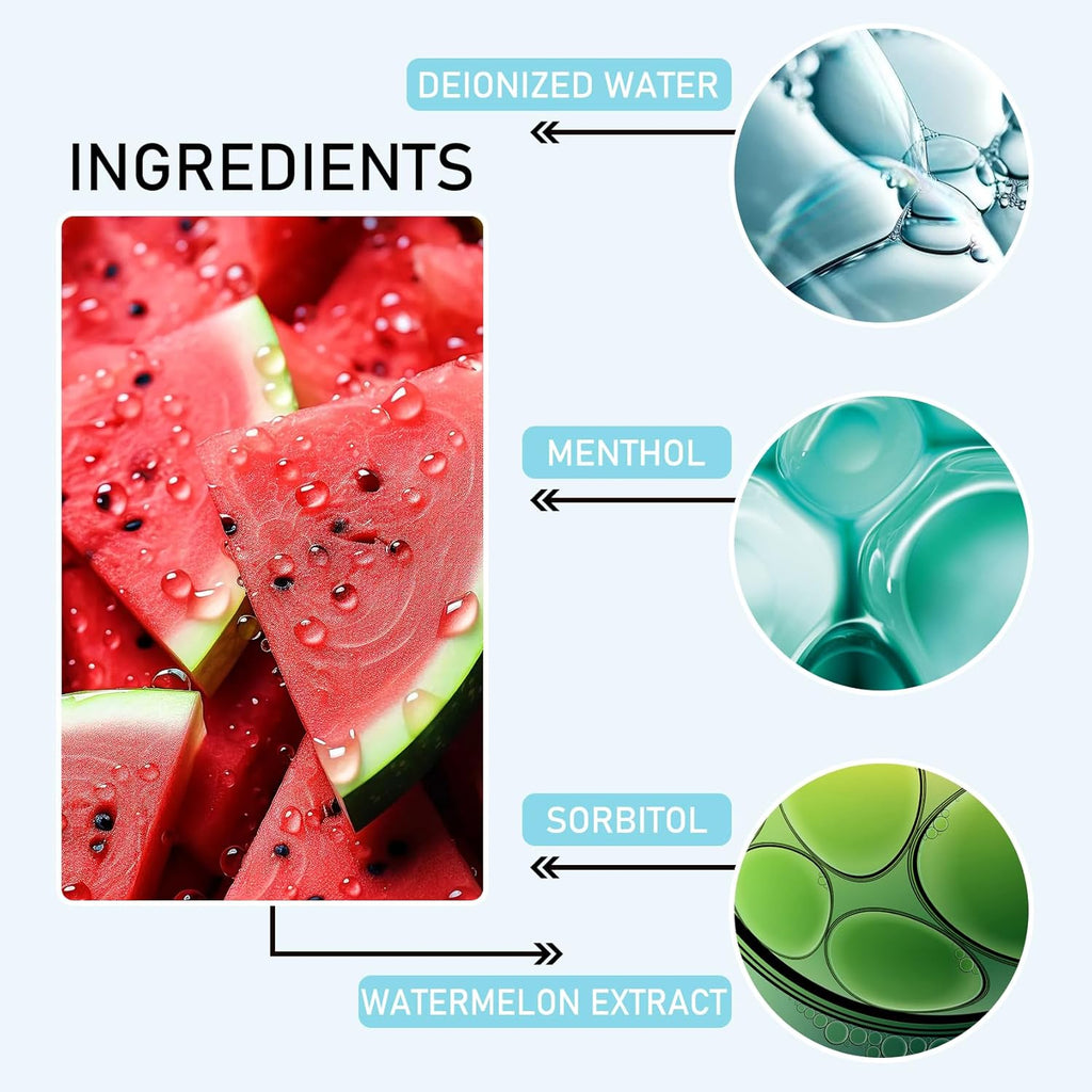 Mini Mouthwash Travel Size,Watermelon Flavor Portable Individual Travel Mouth Wash for Fresh Breath, Refreshing Long Lasting Gentle Oral Care Mouthwash Packs(Pack of 20)