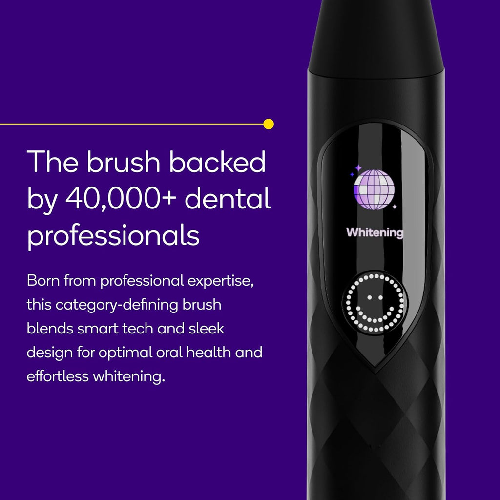 Burst Pro Sonic Advanced Electric Toothbrush for Adults (Black) | Soft Bristles | 33,000 Vibrations | Long-Lasting Battery and Multiple Brushing Modes