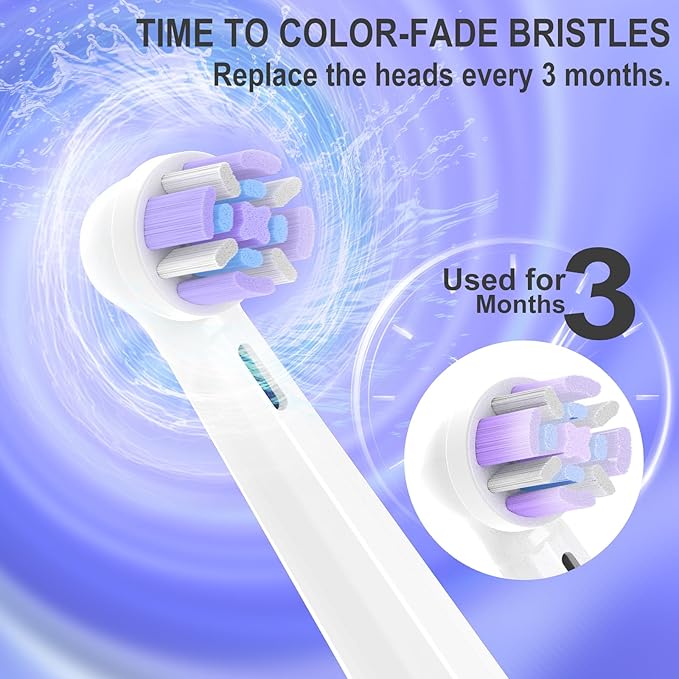 Toothbrush Replacement Heads Compatible with Oral B iO 10 9 8 7 6 5 4 3 Series Electric Toothbrush, 10 Pack Brush Heads, White