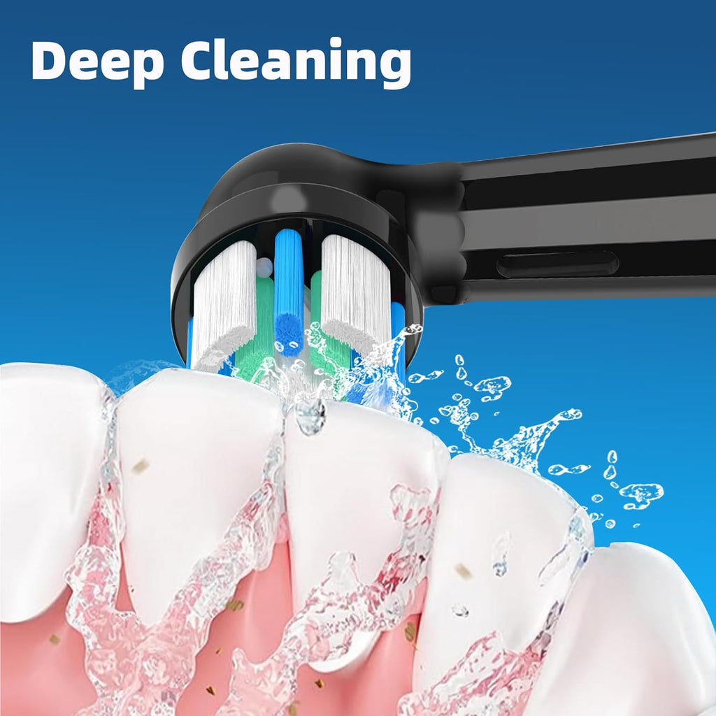 iO Replacement Heads Compatible with Oral B iO, for Oral B iO 2/3/4/5/6/7/8/9/10 Series Electric Toothbrushes, Medium Softness for Protect Teeth and Gums, 10 Black