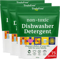 Truly Free Dishwasher Detergent Powder | Natural Dish Detergent, Dishwasher Soap | Plastic Free, Plant-Based, Clean, Heavy Duty Hard Water Stain & Grease Remover | Fragrance Free | 12.5 oz (Pack of 3)