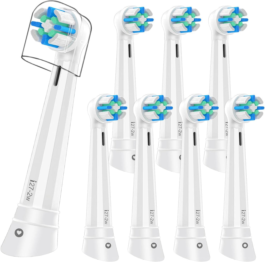 8pcs iO Replacement Heads Compatible with Oral B iO 3 4 5 6 7 8 9 10 Series Electric Toothbrush,IO Toothbrush Heads Compatible with Oral B iO,Medium-Hard bristles Care for Your Teeth,White