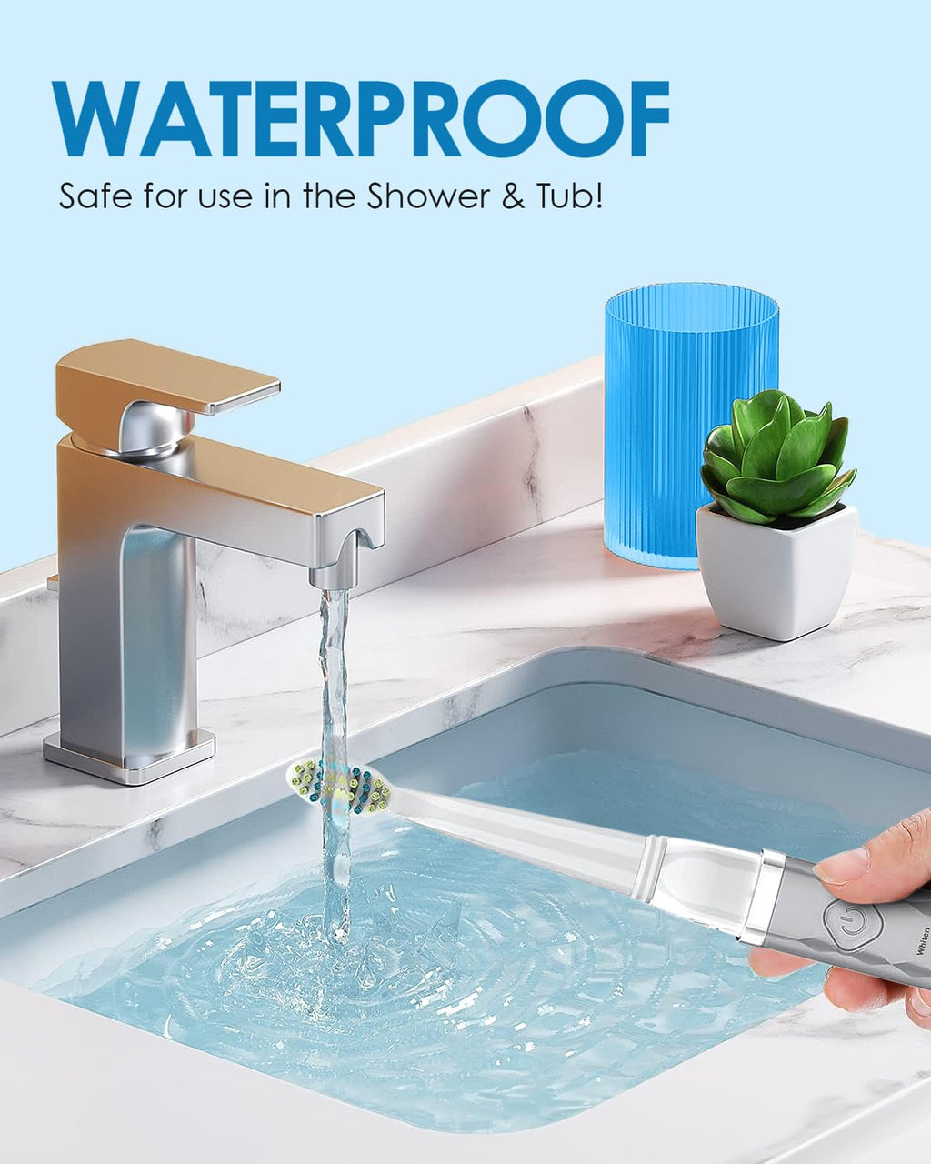 Voom Sonic Pro 3 Rechargeable Electric Toothbrush With Soft Dupont Nylon Bristles Dentist Recommended Portable Oral Care 2-Minute Timer 3 Adjustable Speeds Light Weight Design - Silver