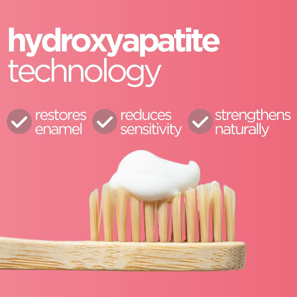 Wellnesse Kids Hydroxyapatite Toothpaste with Xylitol - Fluoride Free Toddler & Children's Natural Toothpaste, Freshens Breath, Sensory-Friendly Oral Care, Vegan, Strawberry Flavor, 4 oz (Pack of 3)