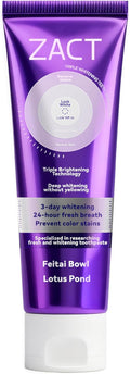 Purple Color Corrector & Whitening Toothpaste, Fluoride-Free for Sensitive Teeth, Deep Stain Remover to Eliminate Plaque & Freshen Breath, Enamel Safe (1)