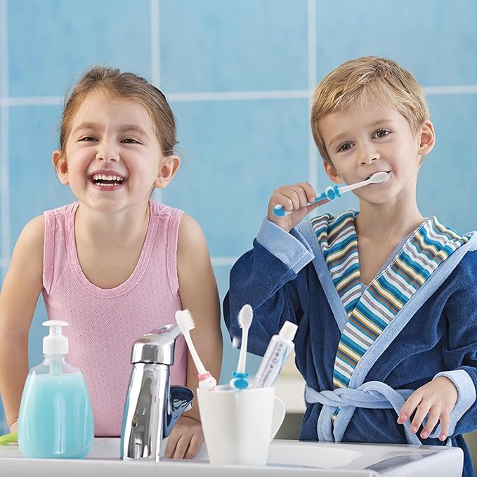 200 pcs Disposable Kids Toothbrush Bulk Individually Wrapped, Toddler Toothbrushes for Kid Age 2+ Children Toothbrush Set Soft Bristles Boys Girls Toothbrush