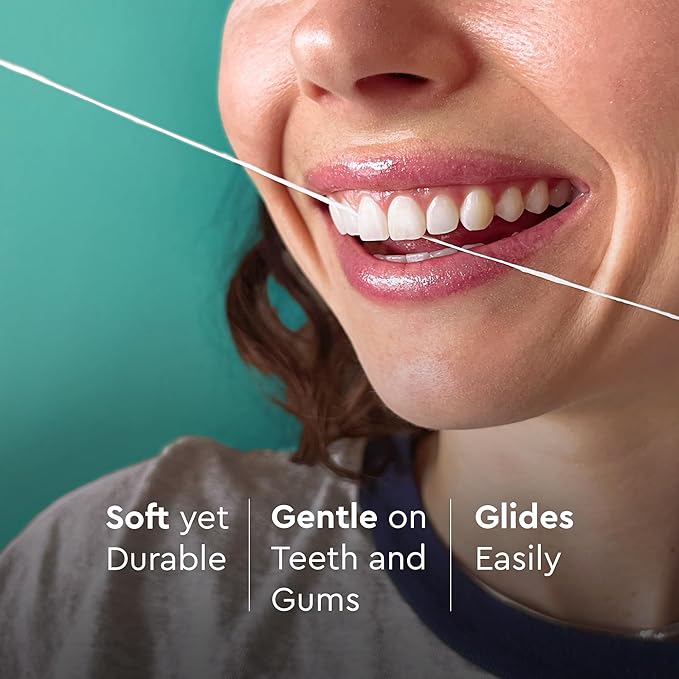Smile Expanding Floss, Premium Woven Dental Floss with Natural Plant-Based Wax, Soft on Teeth & Gums, Mint Scent, PTFE & PFAS Free, Cruelty Free (4-Pack, 30 Yards Each)