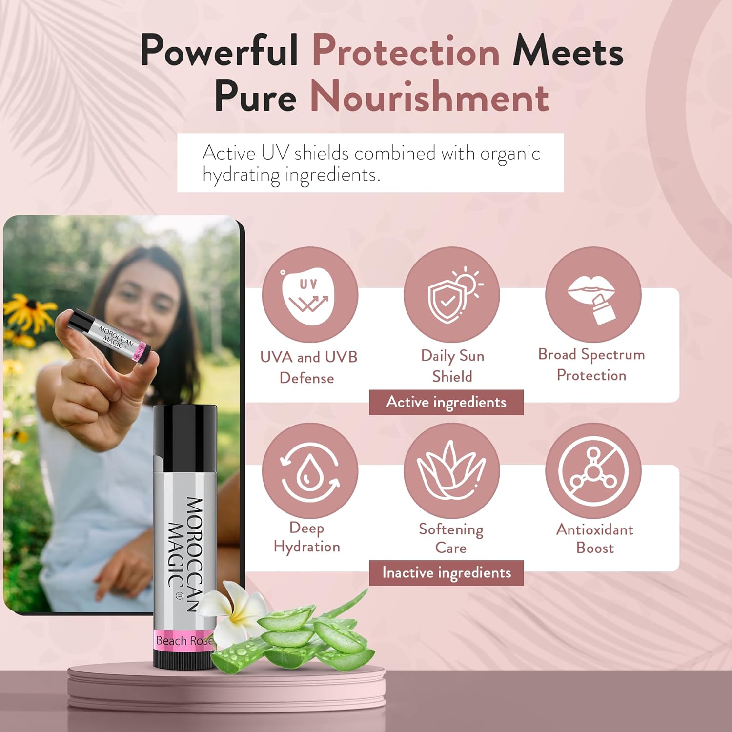 Moroccan Magic Organic Lip Balm & SPF15: 12 Piece Variety Pack Gift Set | Organic Argan and Essential Oils | Smooth | Natural | Non-Toxic | Cruelty Free | 12 Pack