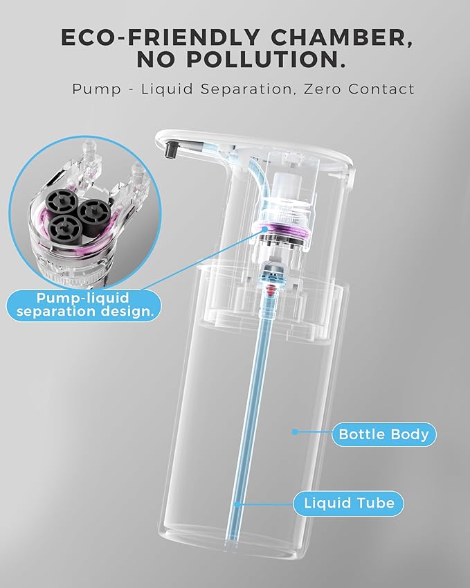 Automatic Liquid Soap Dispenser Touchless, 16.2oz/480ml Rechargeable, 3 Adjustable Liquid Levels, IPX7 Waterproof, for Kitchen Bathroom, Stainless Steel