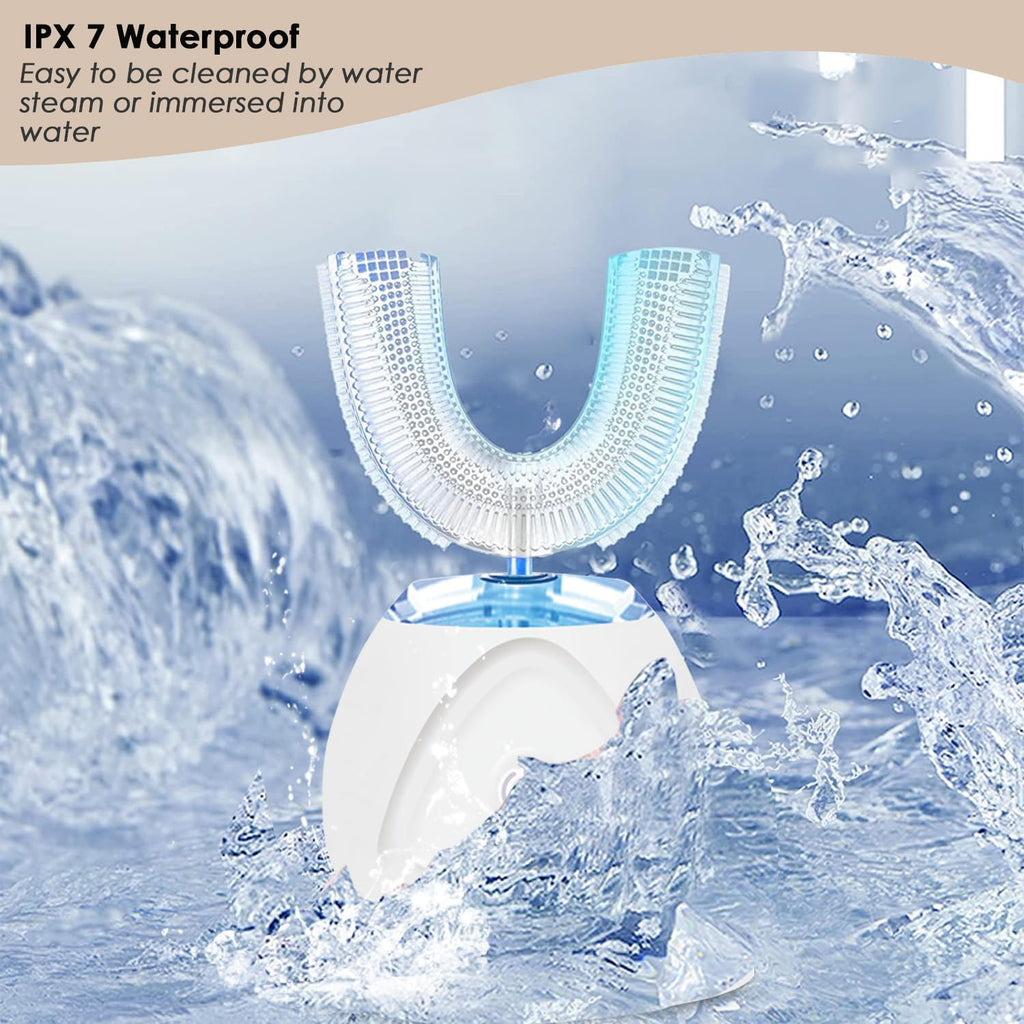 360 Ultrasonic Toothbrush, Automatic Toothbrushes Auto Sonic Tooth Brush, Teeth whitening Brush with Timer & Wireless Charging 360° Ultrasonic Electric Toothbrush for Adult