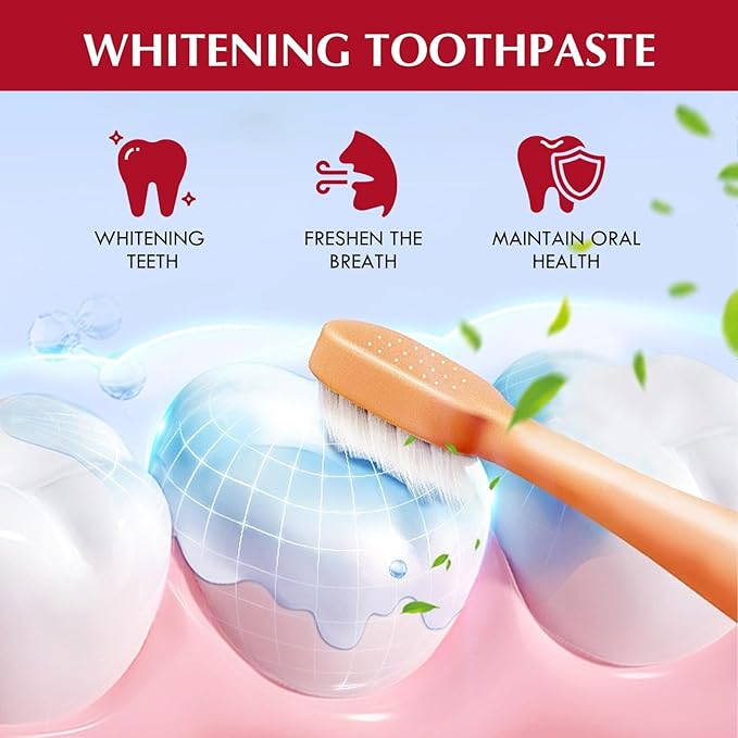 PATO Sp-6 Probiotic Whitening Toothpaste Set - Deep Cleaning Stain Removal, Teeth Protection & Fresh Breath, Mint Flavor for Enhanced Dental & Oral Health (Pack of 2)