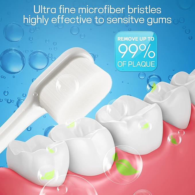 B Rush Extra Soft Toothbrush, Ultra Soft Toothbrush for Sensitive Gums, 20k Nano Floss Bristles Soft Toothbrushes for Pregnant Women, Elderly and Gum Sensitivity, Oral Care Brushes,Pack of 2