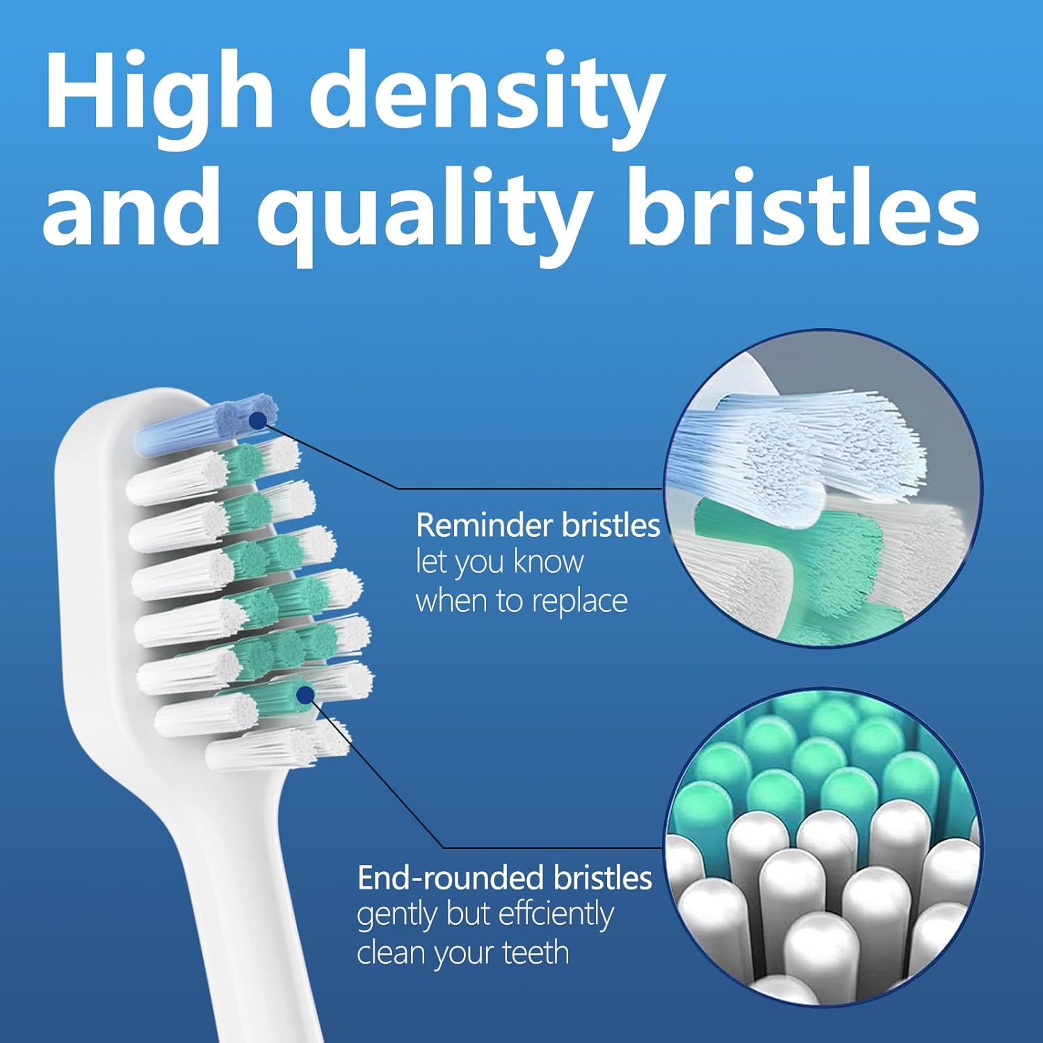 Replacement Toothbrush Heads for AquaSonic Duo Series and Home Dental Center Electric Toothbruh, NOT Compatible with Duo Series Pro, 5 White + 5 Black