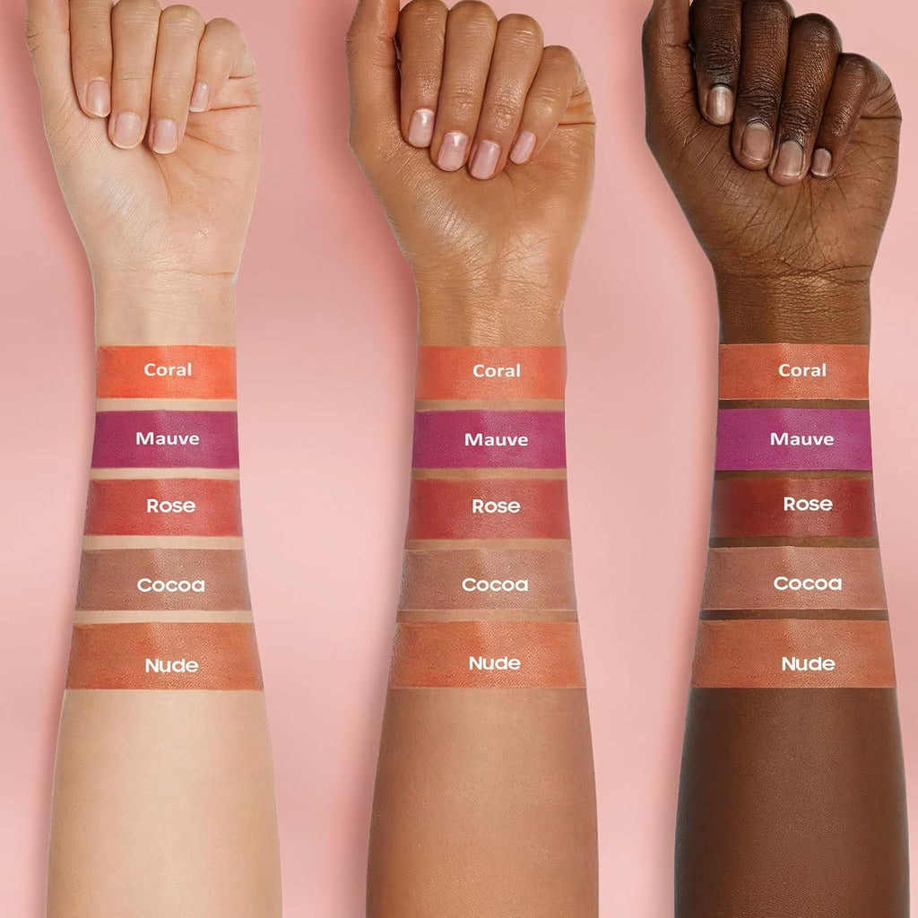 OETUIOW Lip Stain, Lip Gloss Lightweight Waterproof Stay on All Day, Smudge-proof Natural Finish, Vegan & Cruelty-Free, Stocking Stuffers for Teen Girls (Rose)