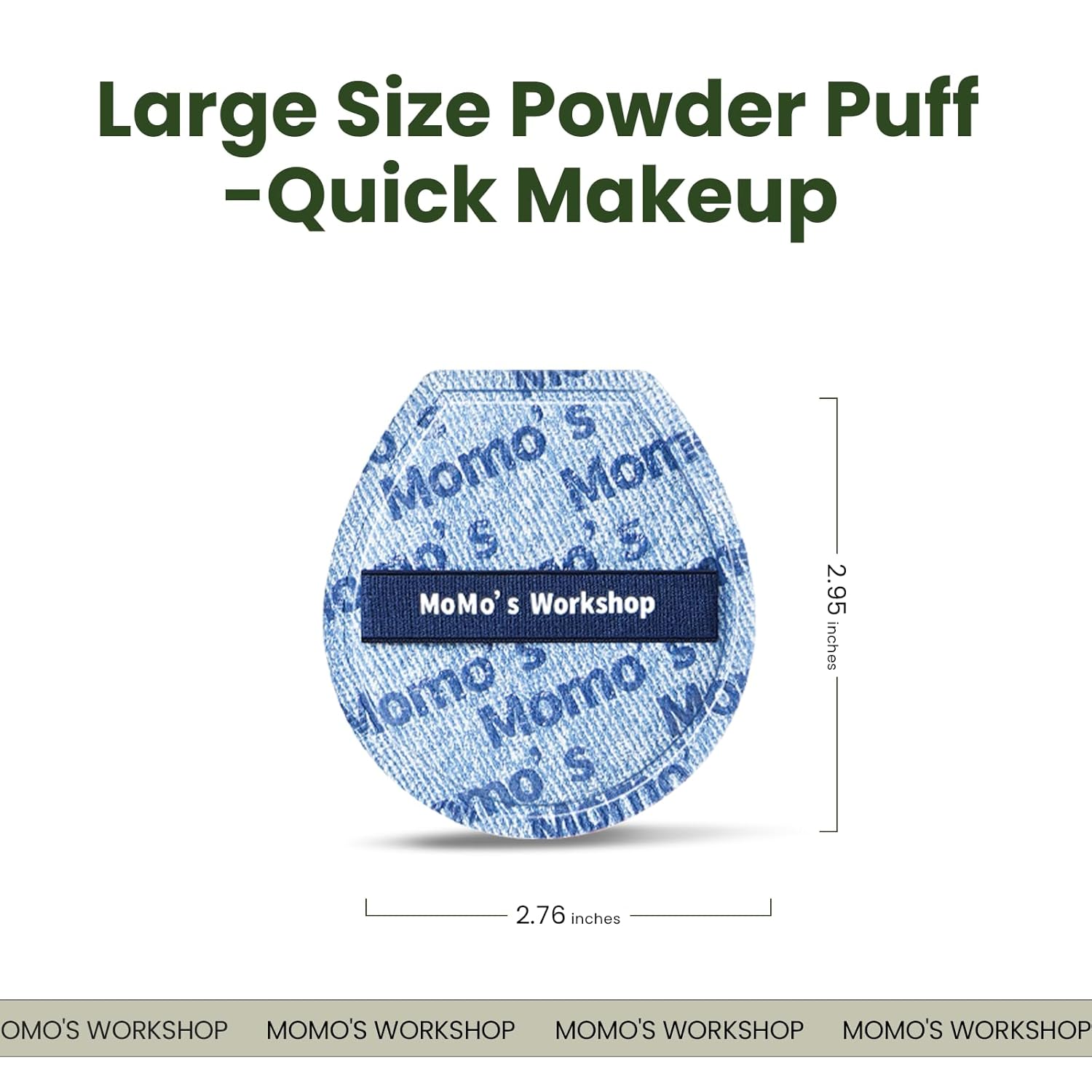 Momo's Workshop Makeup Sponge for Foundation, Soft Makeup Blending Puff Reusable, Foundation Puff for Natural Finish & Long-lasting 1PCS Blue