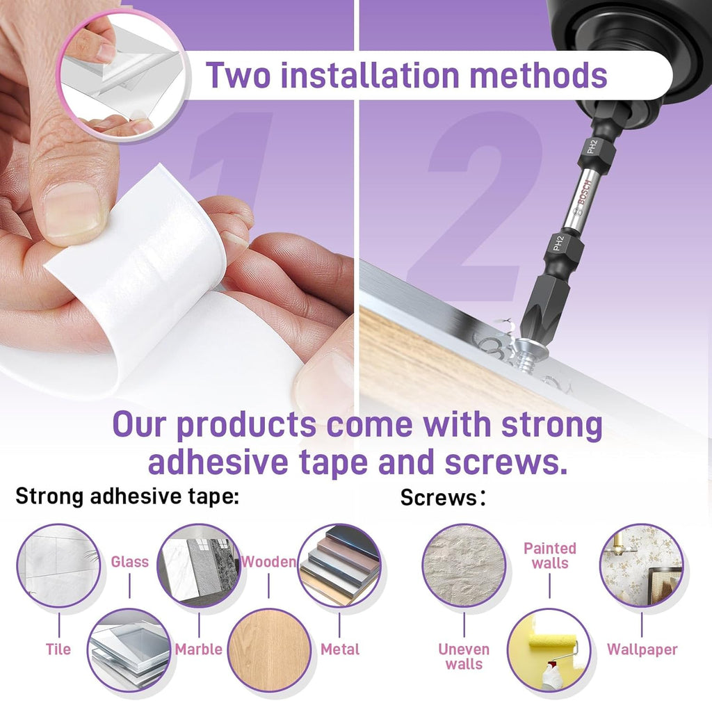 Werhoo Toothbrush Holders for Bathrooms 4 Slots. Hair Dryer Holder, UV Toothbrush Holders with Timer Function, with Hand Dryer Function,Supports Nighttime sen/SOR Lighting,Suitable for Home Bathroom