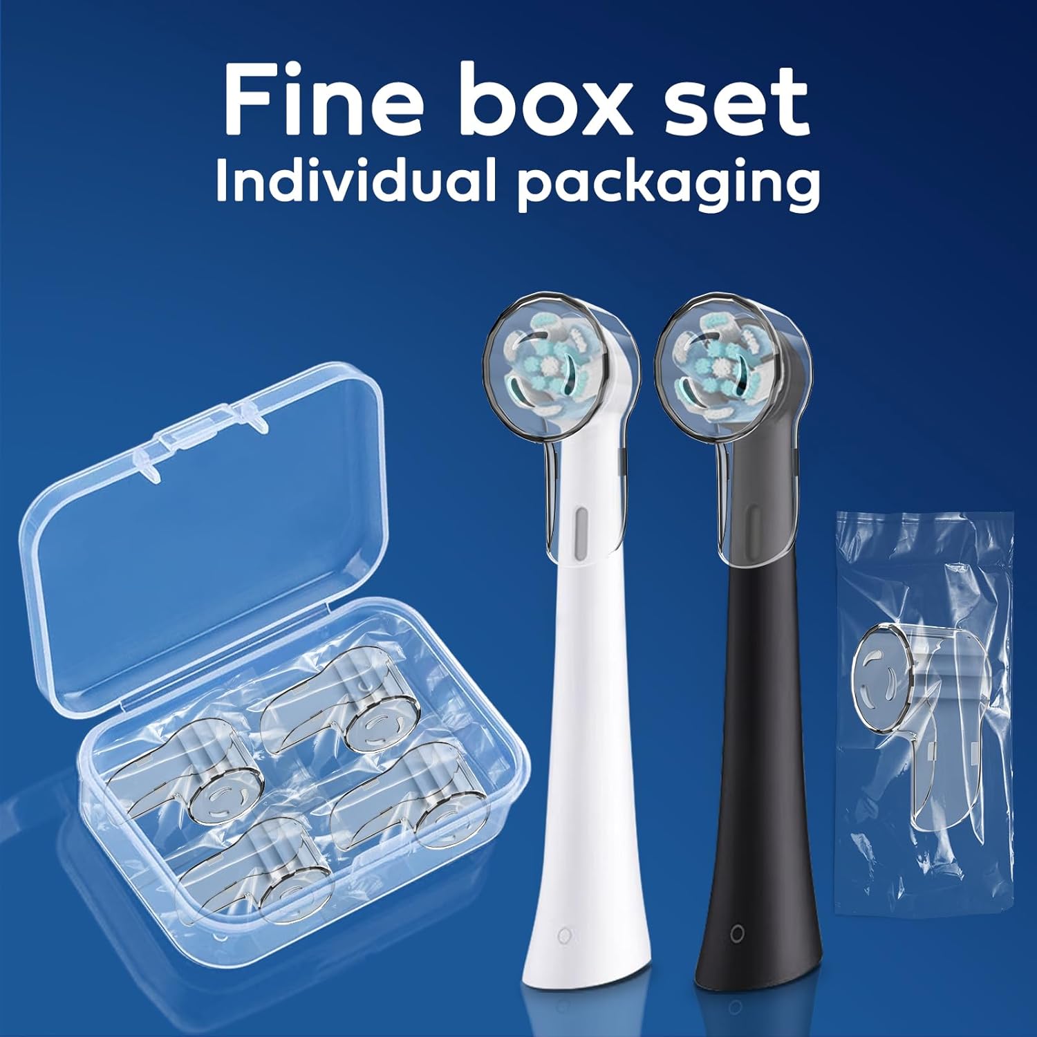 Toothbrush Head Covers for iO Toothbrush Heads,Toothbrush Caps Suitable for Electric Toothbrush Head, iO Brush Head Covers for Travel&Home (4 Pcs, Transparent)