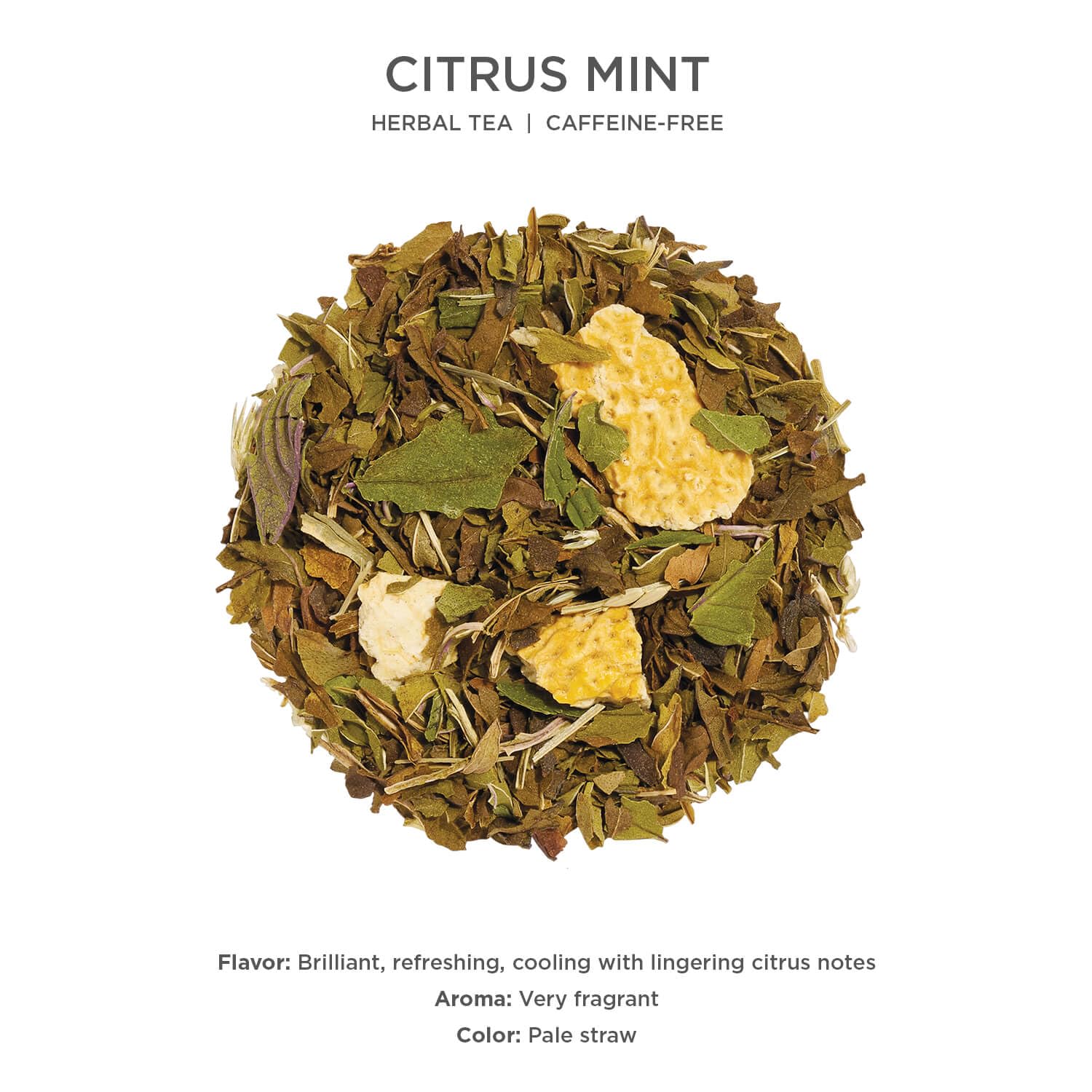 Tea Forte Citrus Mint Premium Loose Leaf Caffeine-Free Herbal Tea Blend Canister, Makes 35-50 Cups