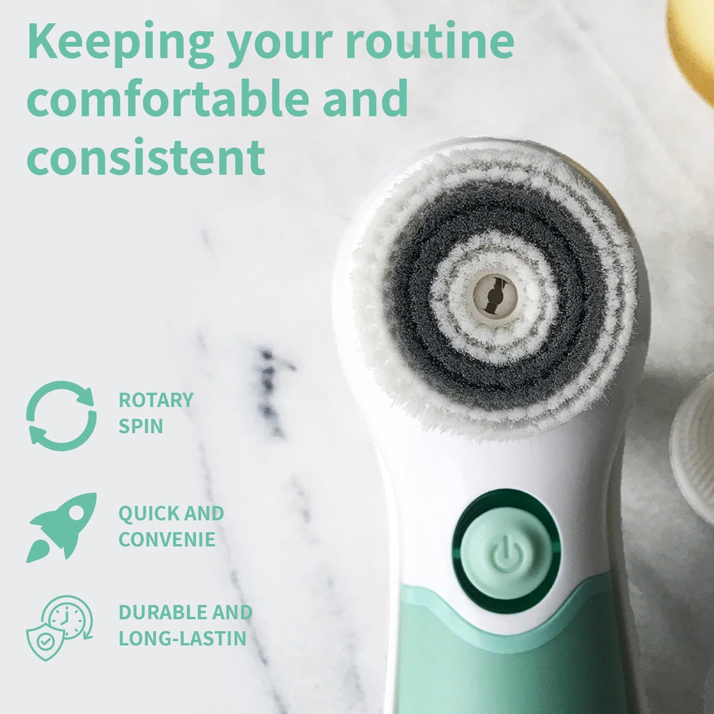 Daily Facial Brush Head Replacement, Soft Spinning Bristles for Gentle Cleansing, Compatible with Most Facial Cleansing Devices, Smooth, Radiant Skin Care Accessory