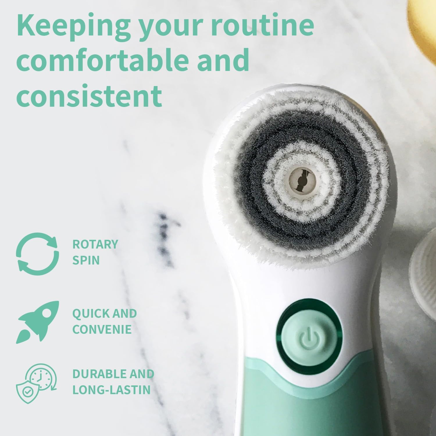 Daily Facial Brush Head Replacement, Soft Spinning Bristles for Gentle Cleansing, Compatible with Most Facial Cleansing Devices, Smooth, Radiant Skin Care Accessory