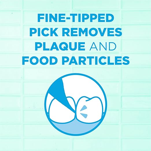 GUM Advanced Care Floss Picks - Dental Flossers for Adults with Vitamin E and Fluoride - Extra Strong Shred-Resistant Dental Floss, Easy Grip Handle, Fresh Mint Flavor, 150 Count (Pack of 4)