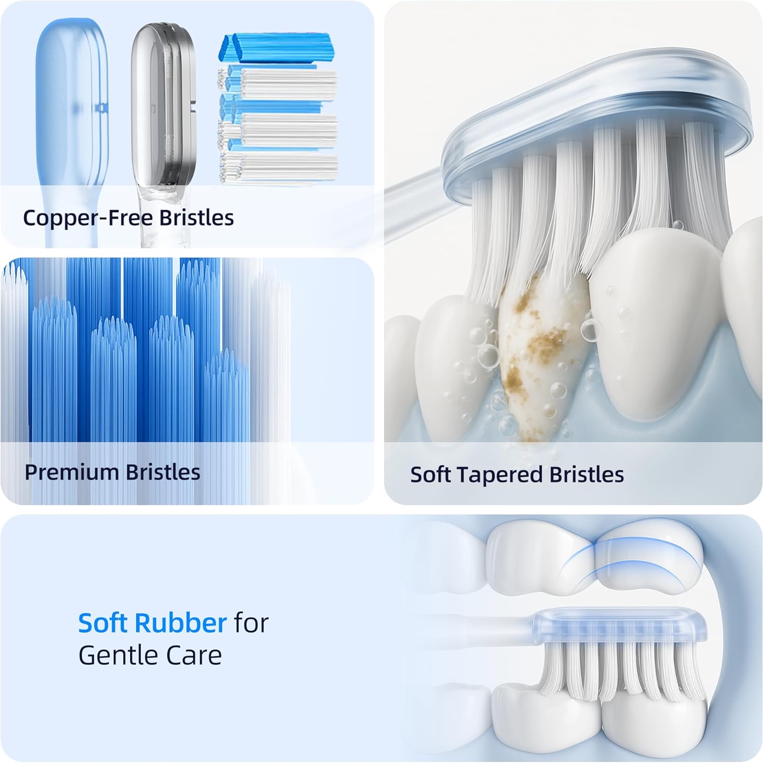 SYNHOPE 60° Oscillating Sonic Toothbrush - 33K RPM Power Clean, Unique 60° Swing Amplitude, 3 Brush Heads, IPX7 Waterproof - Teeth Whitening & Gum Health Boost