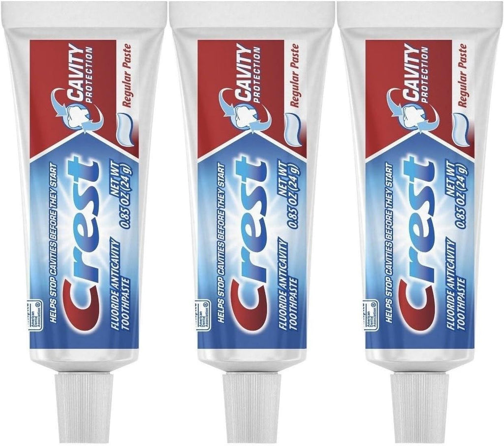 Sandhill Tools Travel Size Crest Toothpaste Bulk Amenities and Toiletries for Hotel, Vacation Rental and Airbnb 50 Pack, 0.85 fl oz Tubes