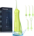 TOVENDOR Electric Water Dental Flosser Teeth Pick, Cordless Flossers Oral Irrigator IPX7 Waterproof 300ML Rechargeable Travel Water Teeth Cleaner with 5 Tips for Home Braces Care Gums Deep Cleaning