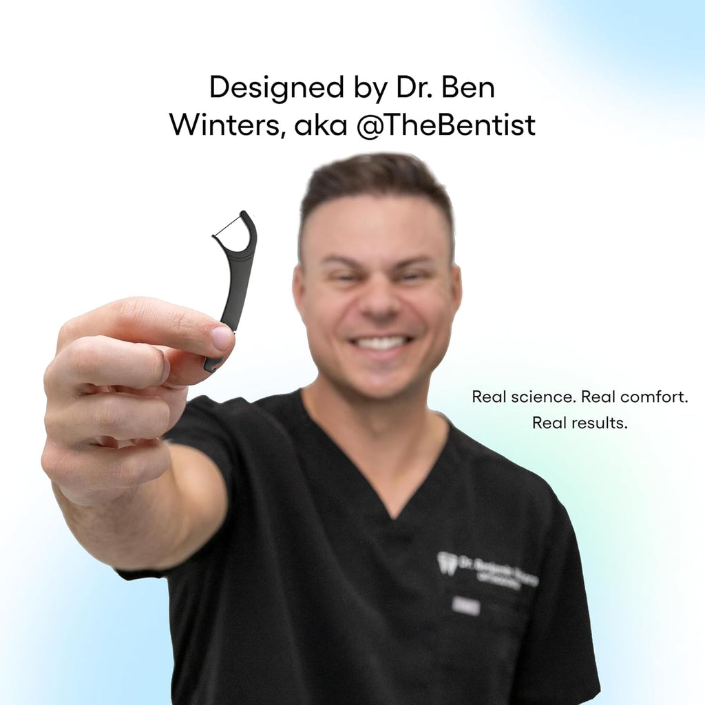 SOMETHING NICE Versa Floss Picks for Braces - Mint Flavored Flossers with Rubber Band Hook & Tongue Scraper, Braces Floss Picks with Xylitol for Protection 90-Pack