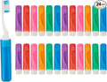 24PCS Travel Toothbrush Travel Toothbrush Set Portable Travels Size Toothbrushes Mini Toothbrushes Folding Traveling Tooth Brush with Case Individually Wrapped Small Tooth Brush for Home Camping