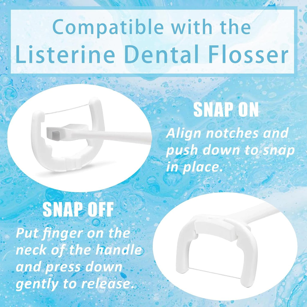 Ultraclean Access Flosser Refill Heads Snap-On Dental Flosser Refill Heads for Proper Oral Care & Hygiene 110PCS