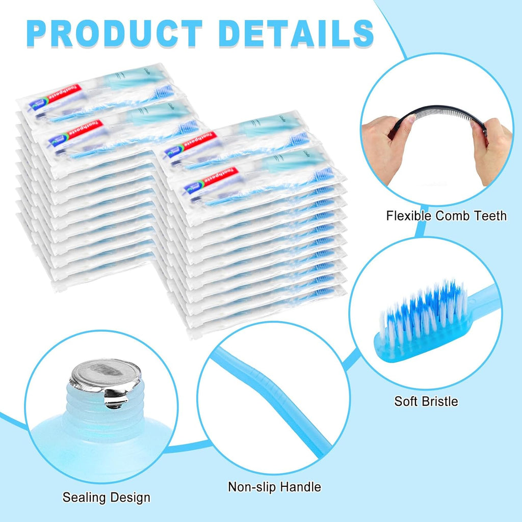 15 Kits Basic Toiletry Kits Homeless Personal Hygiene Kit Bulk Homeless Care Package Supplies Travel Toiletry Kit Homeless Hygiene Kit Bulk for Men Women Charity Toiletry Bag(10-IN-1)