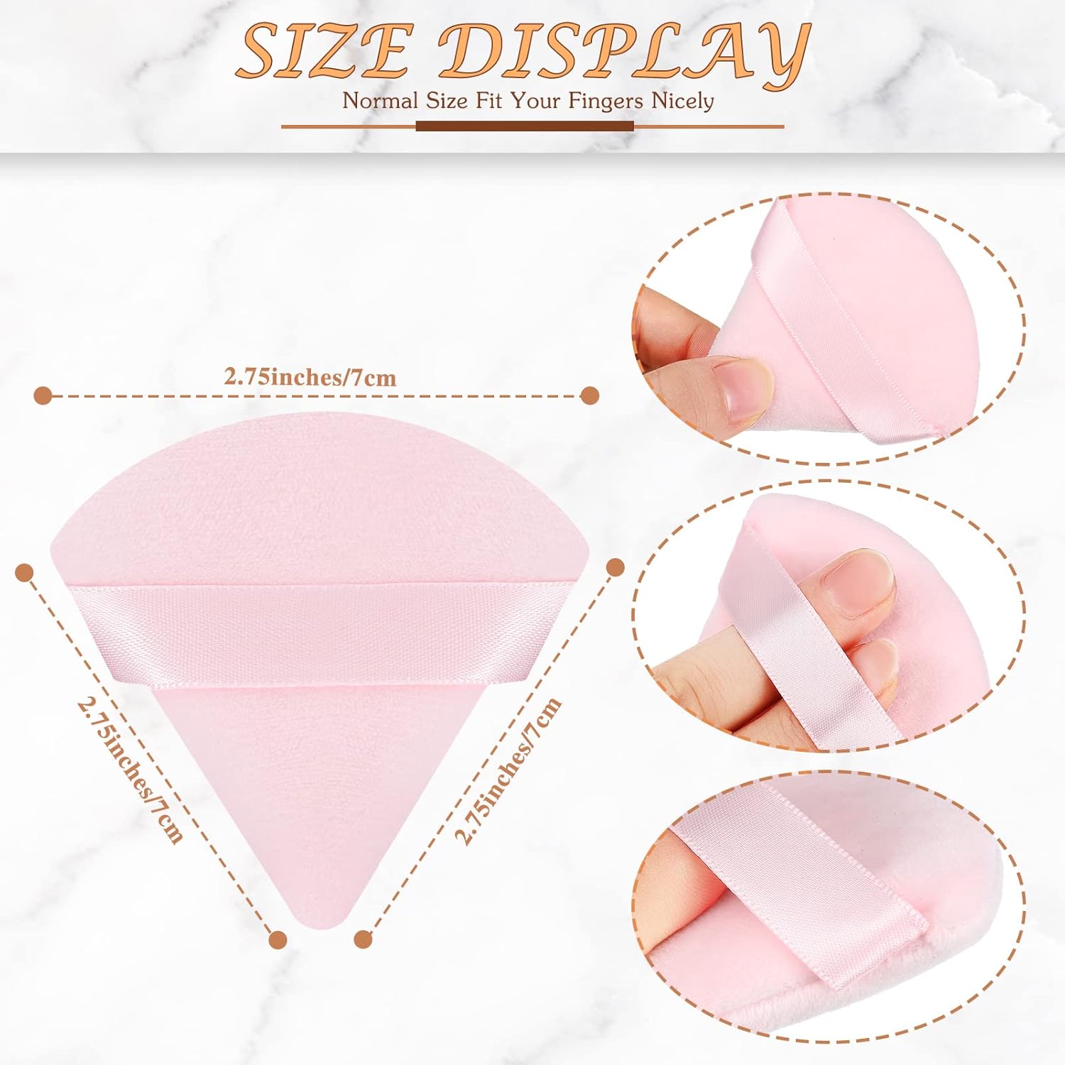 Suclain 48 Pcs Velour Triangle Powder Puff Soft Velour Makeup Puff for Face Powder Makeup Triangle Sponges for Wet and Dry Cosmetic Foundation Loose Mineral Body Tool(Bright Color)