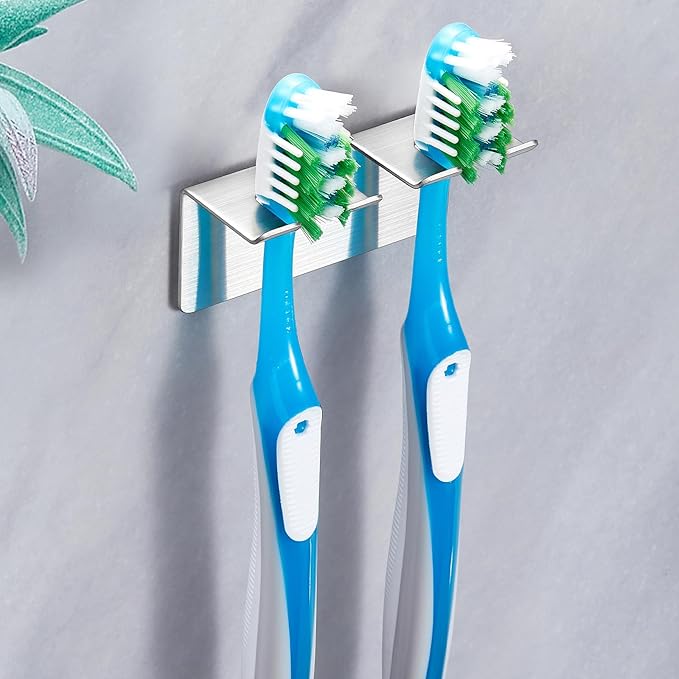 Toothbrush Holders, Electric Toothbrush Head Holder Wall Mounted, Stainless Steel Toothbrush Holder Toothbrush Organizer, Self Adhesive Tooth Brushing Holder, Razor Holder for Bathroom