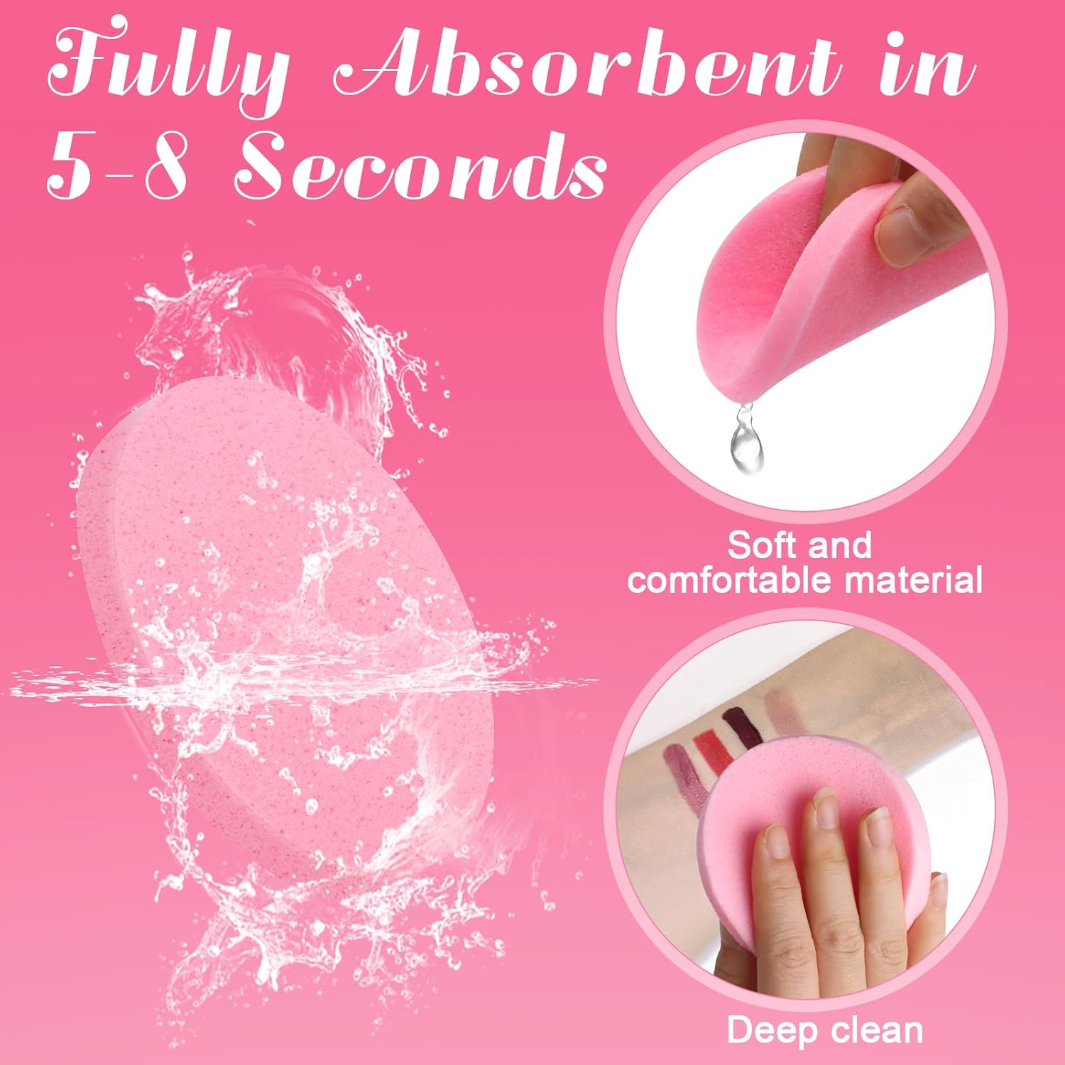 120 Pcs Facial Sponge Compressed, Luxiv Face Cleansing Sponge Estheticians Compressed Makeup Facial Sponge Round Wash Face Sponges for Women Compress Exfoliating Removal Sponge