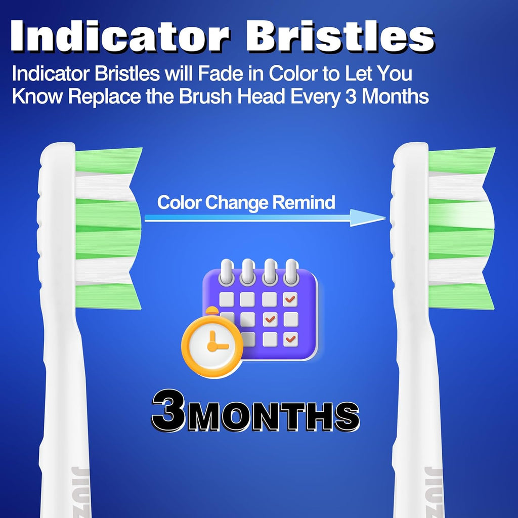 Replacement Heads for Philips Sonicare Toothbrush, Replacement Brush Heads Compatible with Phillips Sonicare Electric Toothbrush, 10-Pack, White