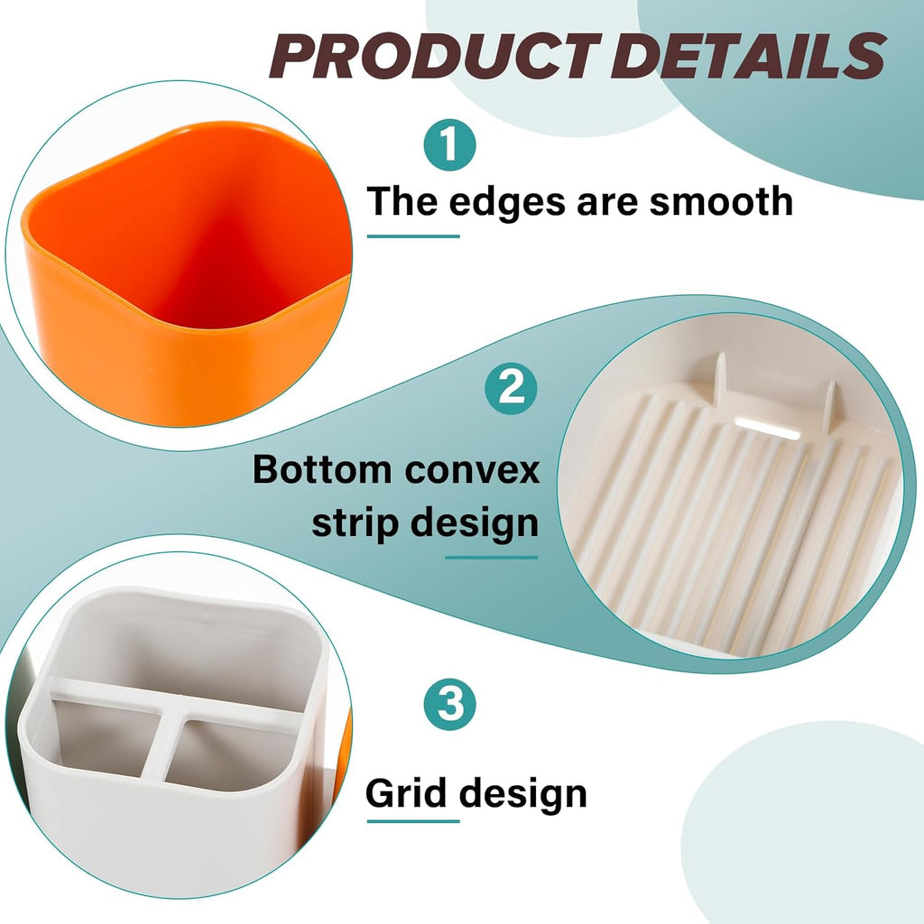 Toothbrush Holder for Bathroom, Bathroom Organizer Storage Set with 2 Cups, Kids Electric Toothbrush Holder, Bathroom Accessories Storage for Toothpaste